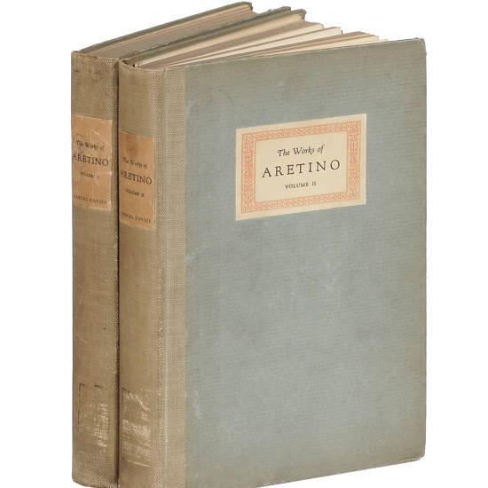 The Works of Aretino. Translated into English from the original Italian, with a critical and biographical Essay by Samuel Putnam. Illustrations by Marquis de Bayros. (Voll. I-II).