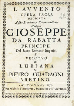 L'Avvento. Opera sacra...(Segue:) LA VERITÀ Evangelica. Opera sacra per la Quaresima.