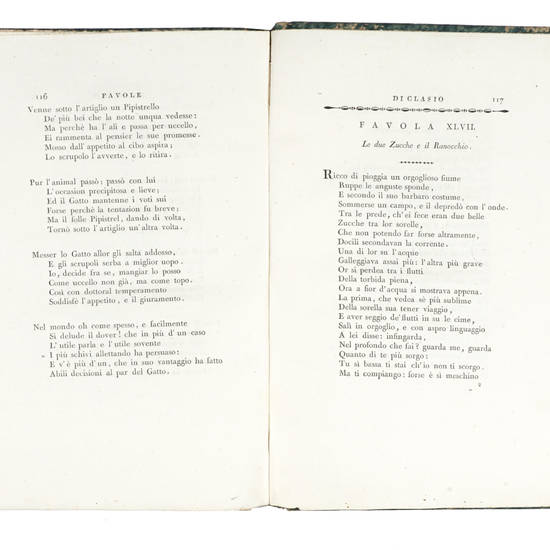 Favole di Luigi Clasio (pseud.) coll'Aggiunta de' Sonetti pastorali del medesimo Autore. Nuova edizione accresciuta e corretta.