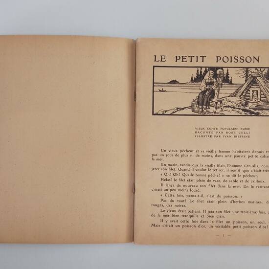 Conte du Petit Poisson d'Or. Dessins de J. Bilibine. Conte du Petit Poisson d'Or. Dessins de J. Bilibine.