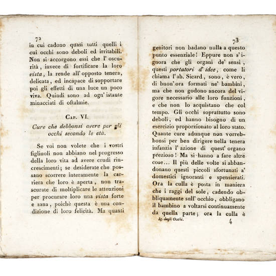La igiene degli occhi ovvero consigli per preservare la vista opera indispensabile agli uomini di studio e di governo, agli artisti, agli artigiani ec. Dedicata al dottor Carlo Donegana Aggiuntevi alcune considerazioni sulle cagioni della miopia o vista c