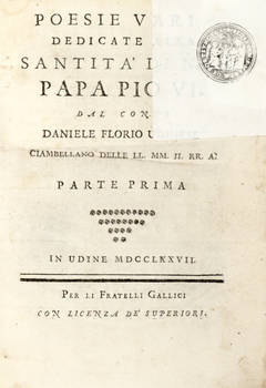 Poesie varie, dedicate alla Santità di N.S. Papa Pio VI.