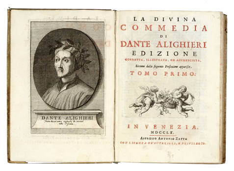 La Divina Commedia..Edizione Corretta, Illustrata, ed Accresciuta. Tomo Primo (-Quinto parte seconda).