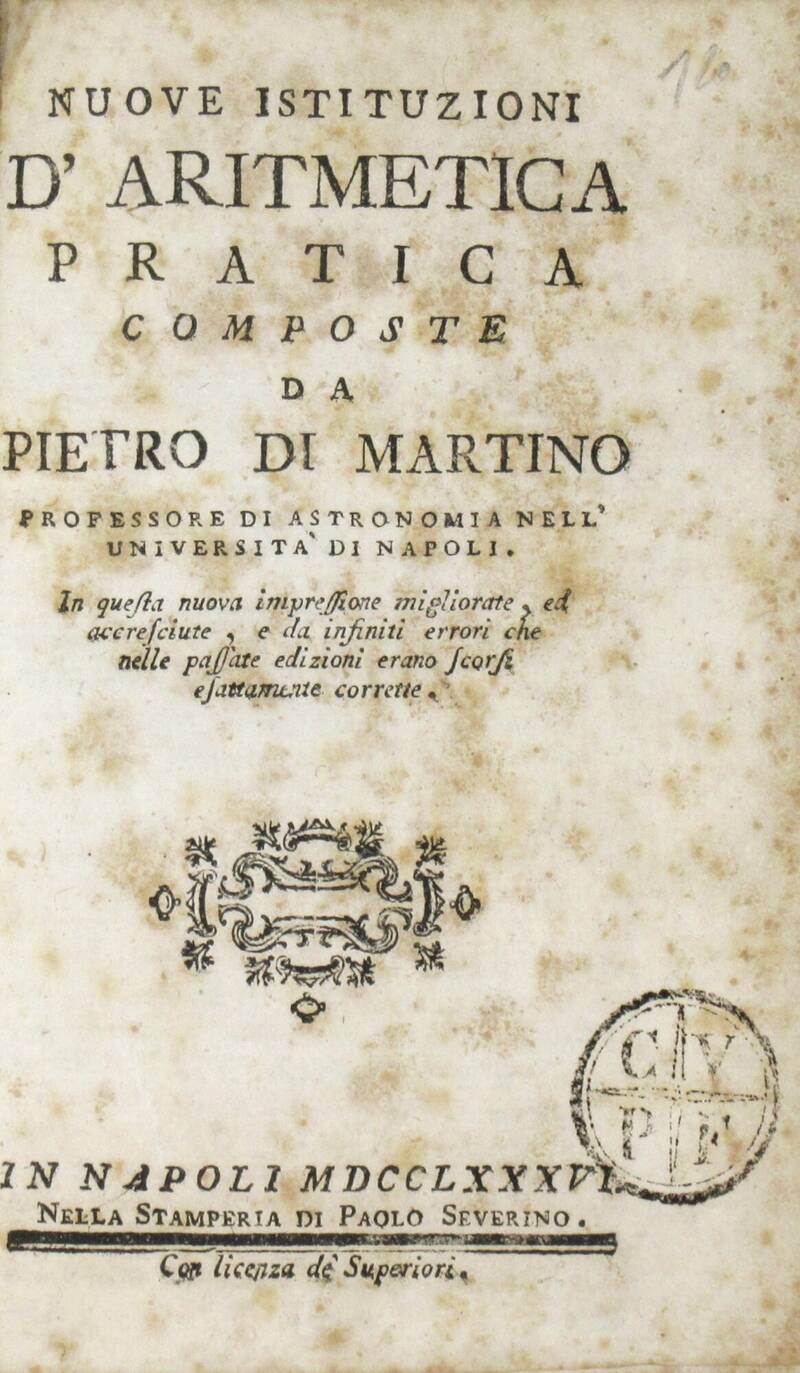 Nuove istituzioni d'aritmetica pratica... Nuove istituzioni d'aritmetica pratica...