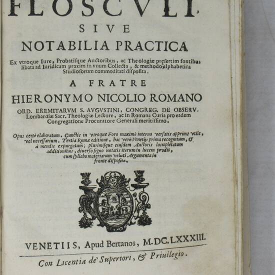 Flosculi sive notabilia practica. Flosculi sive notabilia practica.