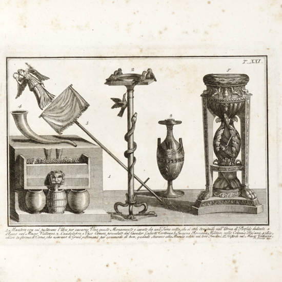 Nuova raccolta rappresentante i costumi religiosi civili militari degli Antichi Egiziani, Etruschi, Greci e Romani. Tratti dagli antichi Monumenti per uso de' Professori delle Belle Arti, disegnata ed incisa in rame da Domenico Pronti.