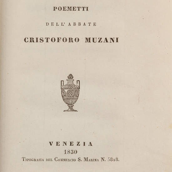 Le caccie. Poemetti.