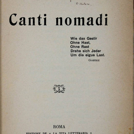 Canti nomadi.