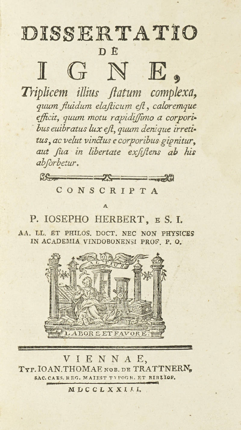 Dissertatio de Igne.... Dissertatio de Igne....