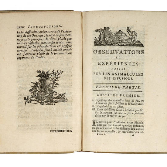 Opusculae de Physique animale et végétale...Traduits de l'Italien..., par Jean Senebier...On y a joint plusieurs Lettres rélatives à ces Opuscules écrites à Mr. Abbé Spallanzani par Mr. Charles Bonnet, & par d'autres Naturaliste célèbres.