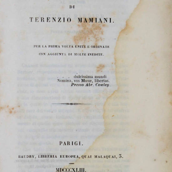 Poesie...per la prima volta unite e ordinate con aggiunta di molte inedite.