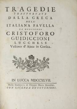 Tragedie trasportate dalla greca nell'italiana favella...