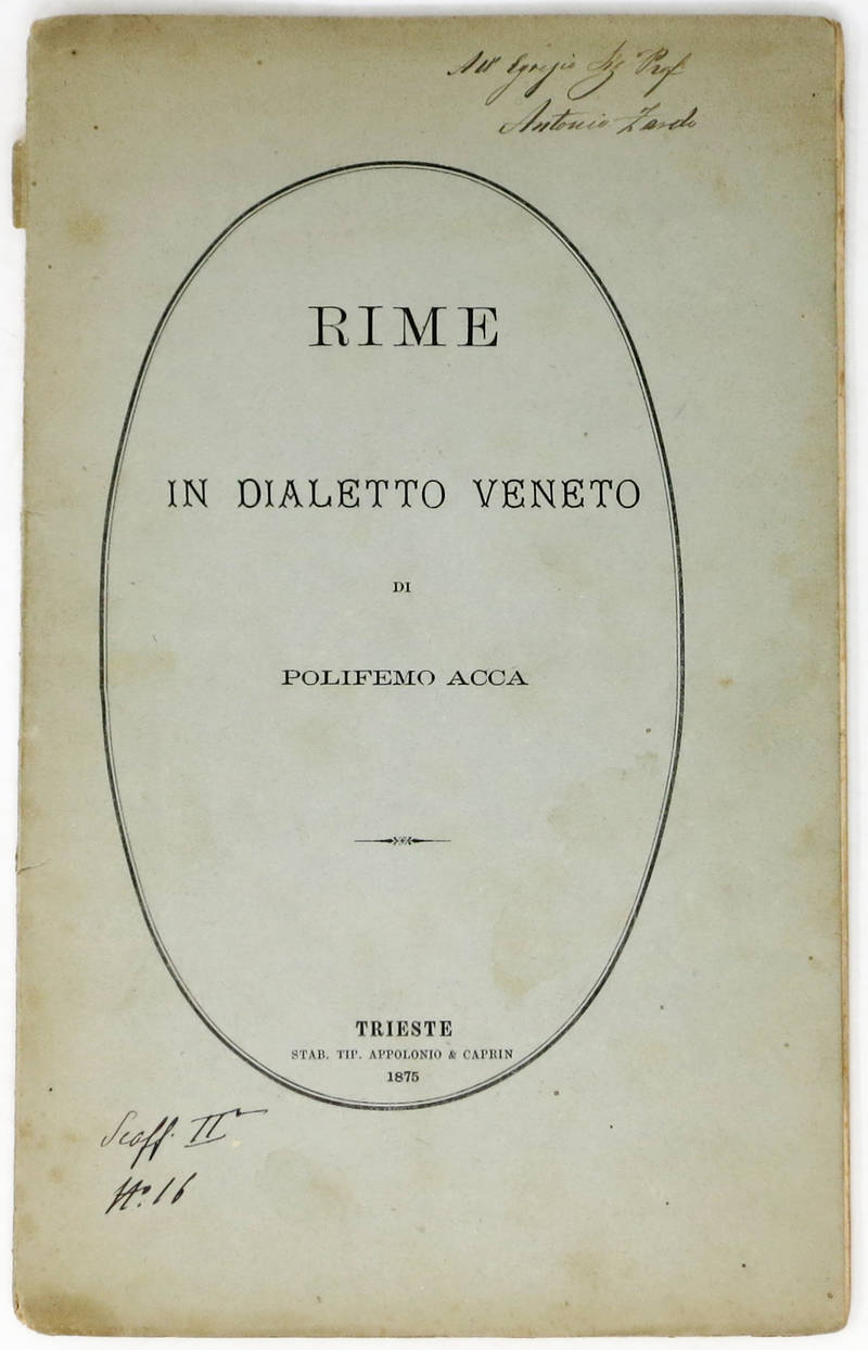 Rime in dialetto veneto. Rime in dialetto veneto.