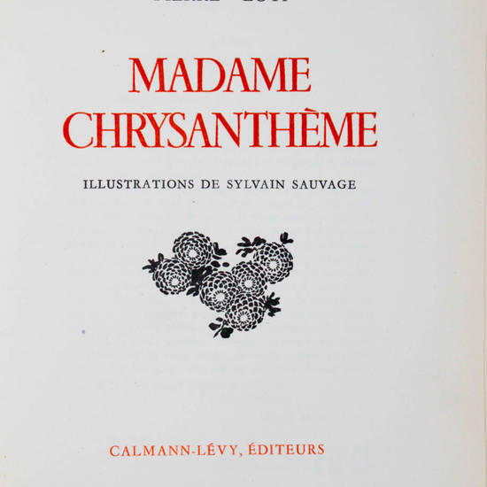 Madame Chrysanthème. Illustrations de Sylvain Sauvage.
