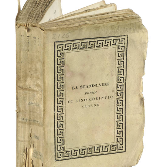 La Stanislaide. Poema di Lino Corintio Arcade. La Stanislaide. Poema di Lino Corintio Arcade.