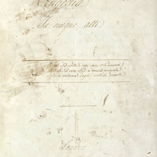 Nabucco. Tragedia in 5 atti. Londra 1820. Nabucco. Tragedia in 5 atti. Londra 1820.