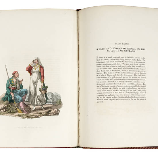 The Costume of the hereditary states of the house of Austria, displayed in fifty coloures engravings; with descriptions and an introduction...Translated by R.C. Dallas. (Testo inglese-francese). The Costume of the hereditary states of the house of Austria, displayed in fifty coloures engravings; with descriptions and an introduction...Translated by R.C. Dallas. (Testo inglese-francese).
