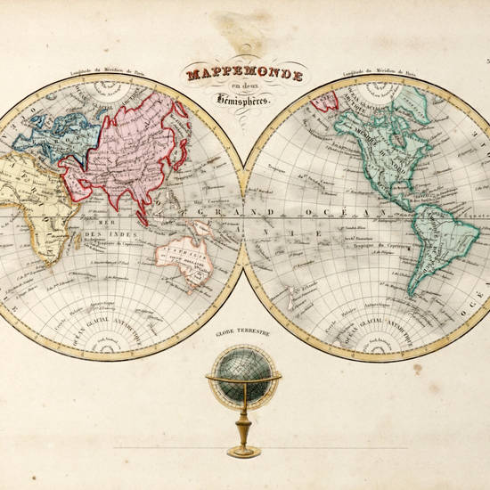 Atlas universel de Géographie ancienne et moderne a l'usage des pensionnats...Edition revue avec soin et contenant les dernières annexions.