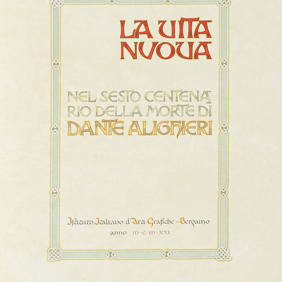La Vita Nuova. La Vita Nuova.