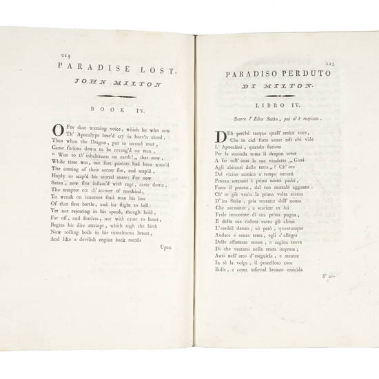 Il Paradiso Perduto. Tradotto da Girolamo Silvio Martinengo.