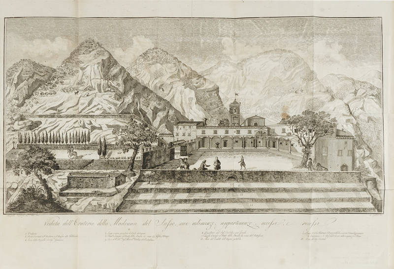 COMPENDIO Istorico dell'origine dell'antico Oratorio della madonna del Sasso, colla descrizione delle sue appartenenze, e dei miracoli operati per la di Lei intercessione... Complilati dai molto rev. sacerdoti Pier maria Cassi, Filippo Giannini, Luca Del