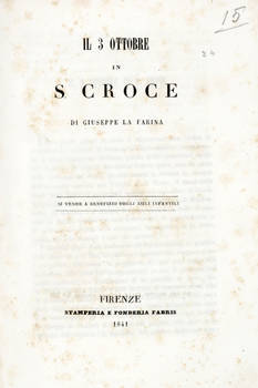 Il 3 Ottobre in S.Croce...