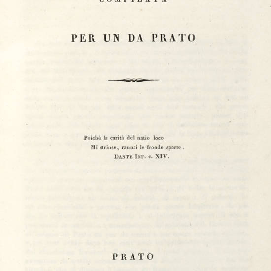 Bibliografia Pratese compilata per un da Prato.