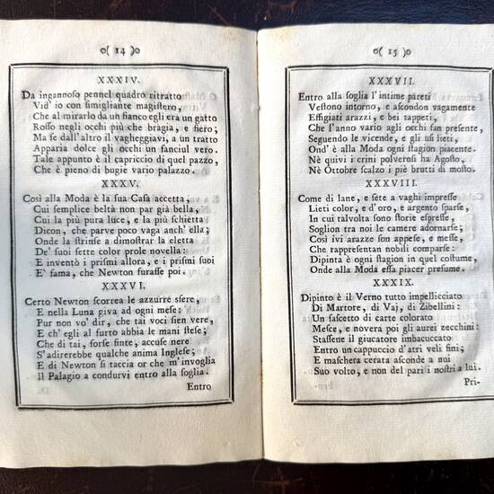 La Moda. Poemetto dedicato a due eccellentissimi sposi viniziani Antonio Ruzini e Arpalice Manini nell'anno 1746. La Moda. Poemetto dedicato a due eccellentissimi sposi viniziani Antonio Ruzini e Arpalice Manini nell'anno 1746.