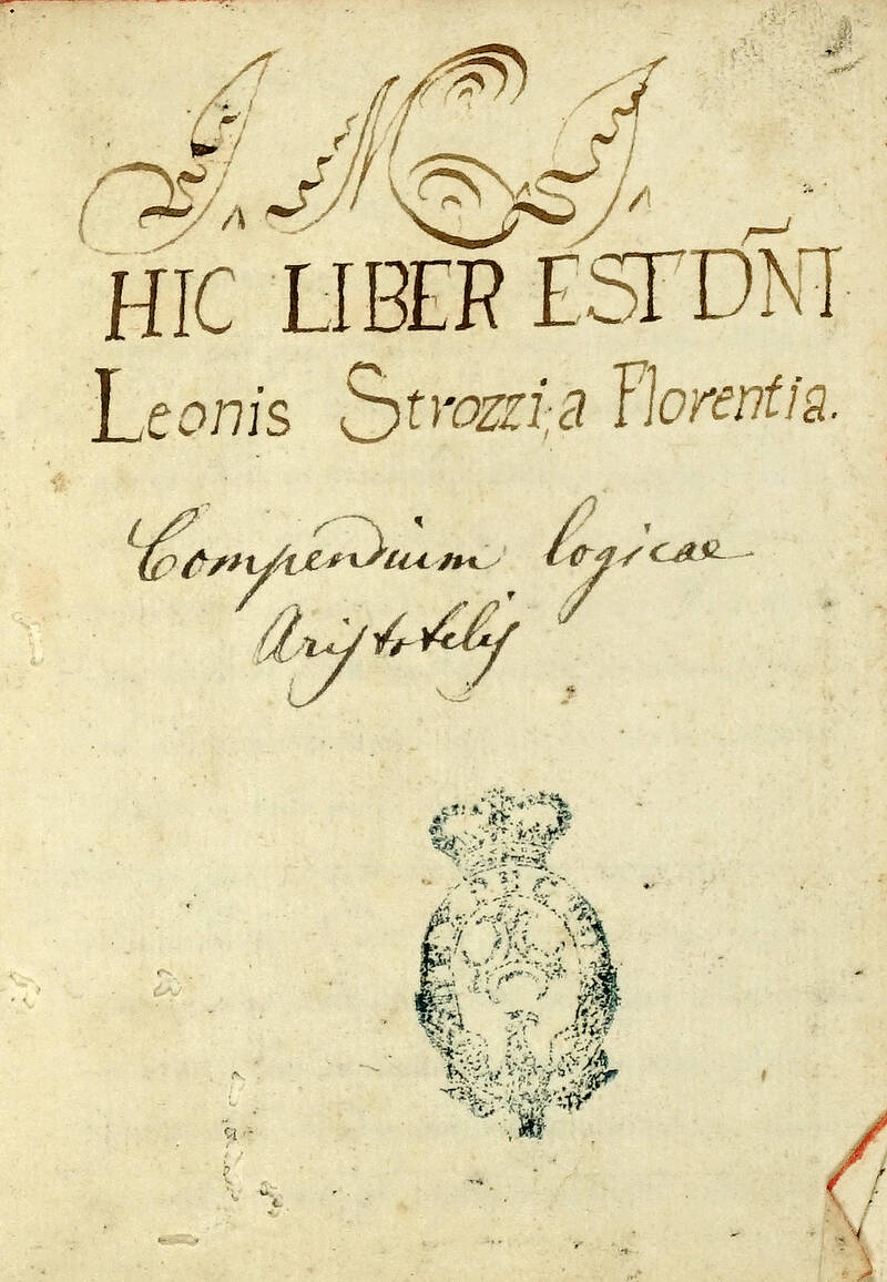 Compendium Logicae Aristotelis. Compendium Logicae Aristotelis.