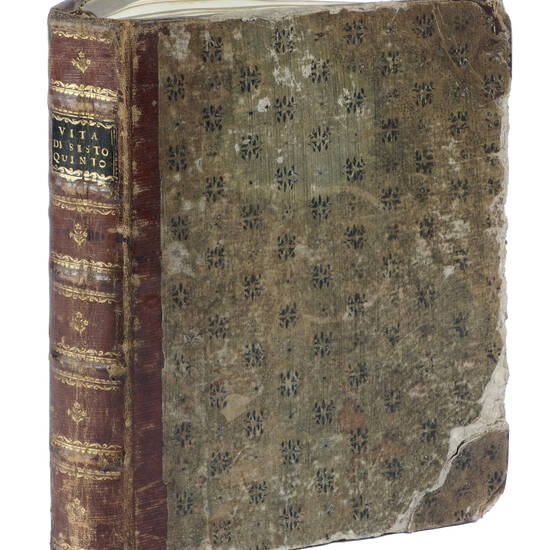 Vita di Sisto V. Estratta dalla Biblioteca Vaticana l'anno 1746 (copiata di nuovo l'anno 1818). (Segue:) Relazioni diverse eseguite sotto vari Pontificati, copiate dagli originali: 1) Relazione della morte del cardinale Carlo Carafa nipote di Papa Paolo I
