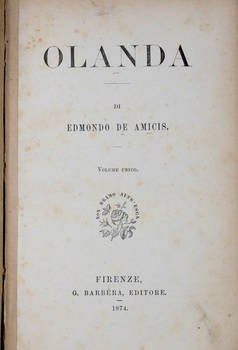 Olanda. Volume unico.