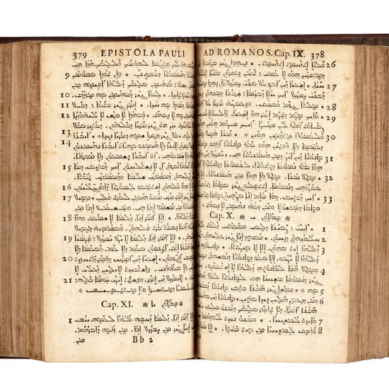 Novum Domini nostri Jesu Christi Testamentum Syriace, cum punctis vocalibus, & versione Latina Matthaei ita adornata...Accurante Aegidio Gutbirio. (Titolo antiporta): Novum Testamentum Syriacum. Punctis vocalibus animatùm. Cùm Lexico & institutionibus L