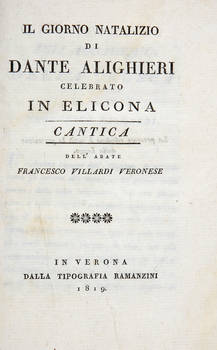 Il giorno natalizio di Dante Alighieri celebrato in Elicona. Cantica.