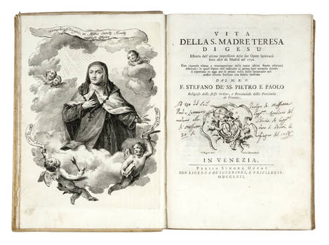 Vita della S. Madre Teresa di Gesu' estratta dall'ultima impressione delle Sue Opere Spirituali fatta uscir da Madrid nel 1752...