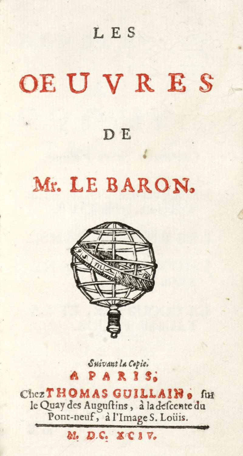 Les Oeuvres de Mr. Le Baron.