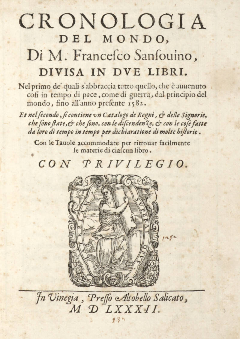 Cronologia del Mondo, divisa in due libri...