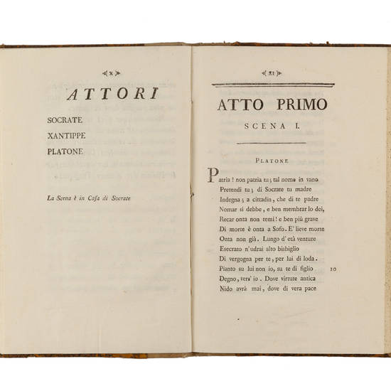 Socrate di Vittorio Alfieri da Asti. Tragedia Una.