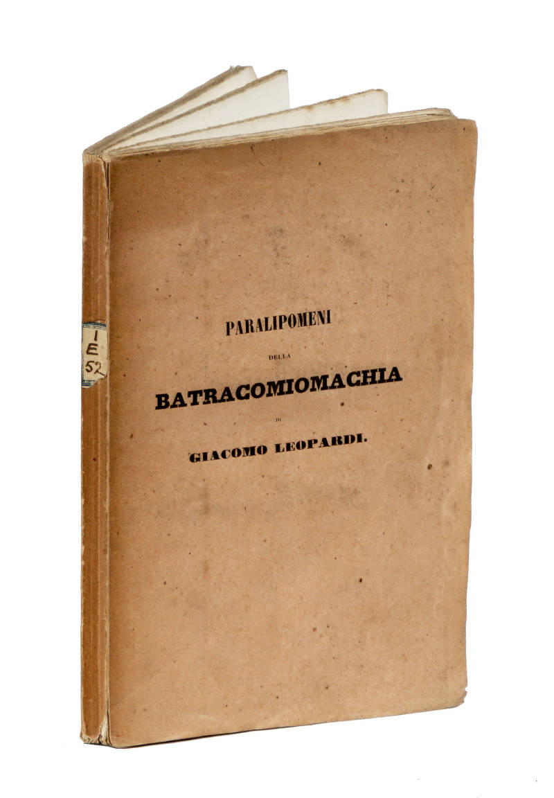 Paralipomeni della Batracomiomachia. Paralipomeni della Batracomiomachia.