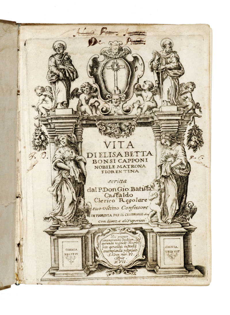 Vita di Elisabetta Bonsi Capponi nobile matrona fiorentina.