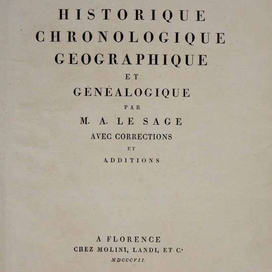 Atlas historique chronologique géographique et généalogique, avec correction et additions.