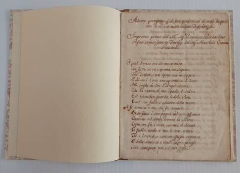 Raccolta di Improvvisi Diversi. (Adamo piangente & il ben perduto...; Gl'Affetti di Mosè nel morire avanti la Terra promessa...,; Le due Pastorelle...; Sopra lo Specchio Pastorella seconda...) fatti in Roma l'anno 1725. Raccolta di Improvvisi Diversi. (Adamo piangente & il ben perduto...; Gl'Affetti di Mosè nel morire avanti la Terra promessa...,; Le due Pastorelle...; Sopra lo Specchio Pastorella seconda...) fatti in Roma l'anno 1725.