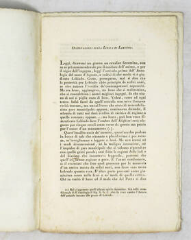 OSSERVAZIONI sulla Lirica di Labindo (Giovanni Fantoni).