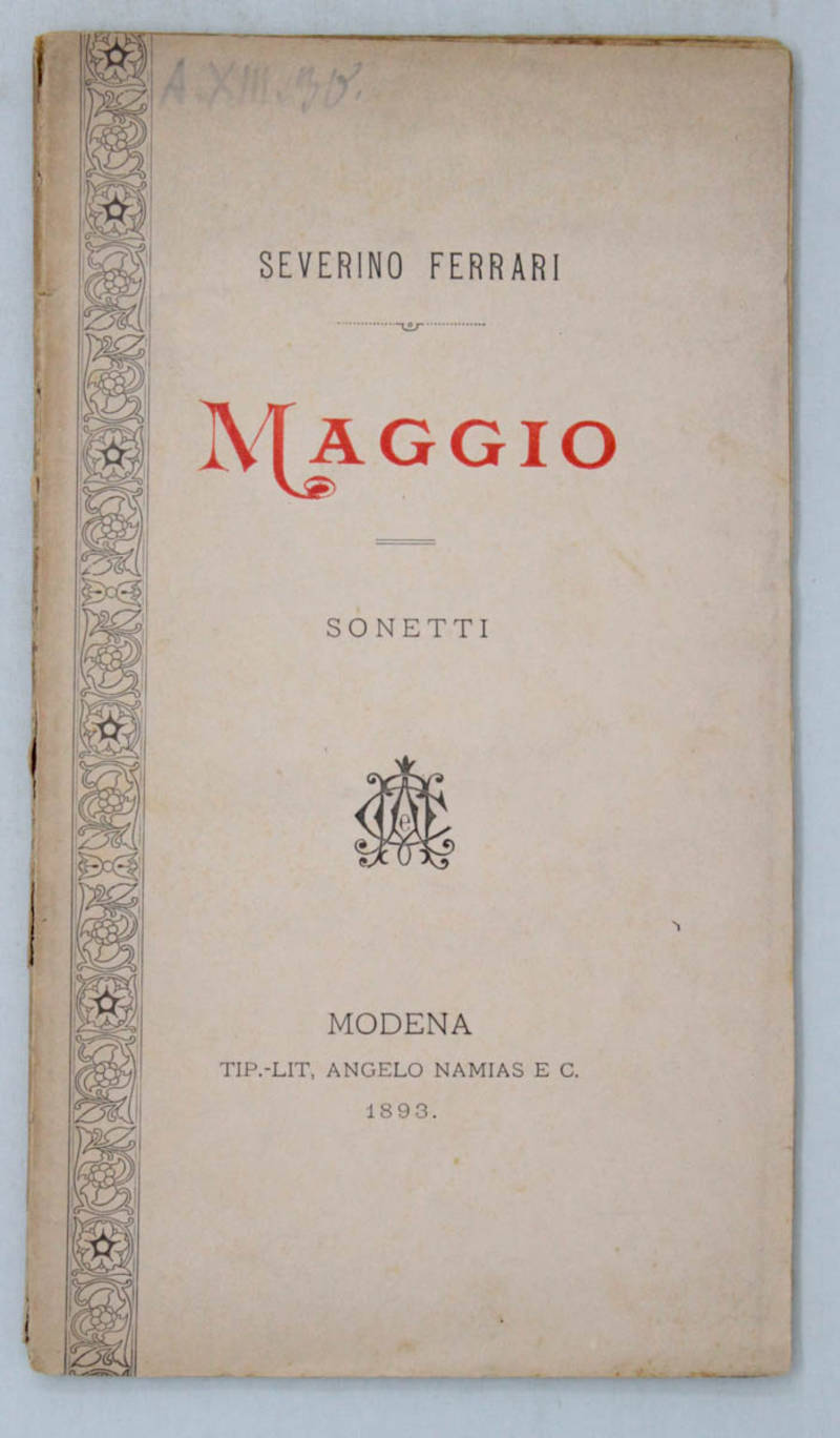 Maggio. Sonetti.