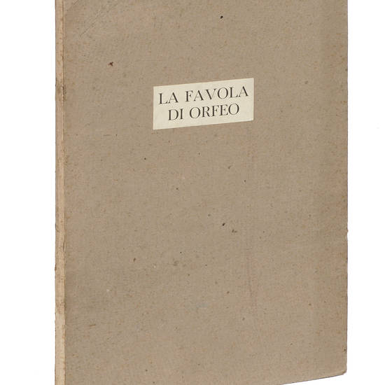La Favola di Orfeo, composta da M. Angelo Poliziano. La Favola di Orfeo, composta da M. Angelo Poliziano.