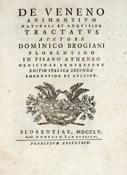 De veneno animantium naturali adquisito tractatus...Editio italica secunda emendatior et auctior.