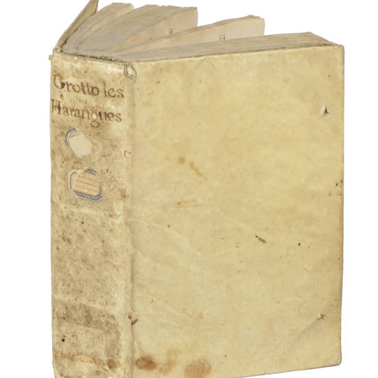 Les harangues de Louys Grotto aueugle d'Hadrie admirable en eloquence. Parluy prononcees en plusieurs lieux,où il a estè enuoyè Ambassadeur. Tres-utiles a toutessortes de personnes, comme apert à l'epistre. Traduites de latin, et d'italien en françoi Les harangues de Louys Grotto aueugle d'Hadrie admirable en eloquence. Parluy prononcees en plusieurs lieux,où il a estè enuoyè Ambassadeur. Tres-utiles a toutessortes de personnes, comme apert à l'epistre. Traduites de latin, et d'italien en françoi