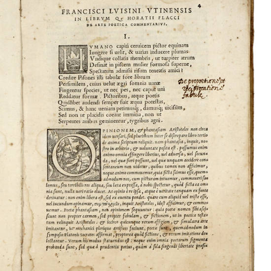 Francisci Luisini Utinensis In Librum Q. Horatii Flacci De Arte Poetica Commentarius. Cum Privilegio Senatus Venetis in Anno XX. Venetiis MDLIIII. Francisci Luisini Utinensis In Librum Q. Horatii Flacci De Arte Poetica Commentarius. Cum Privilegio Senatus Venetis in Anno XX. Venetiis MDLIIII.