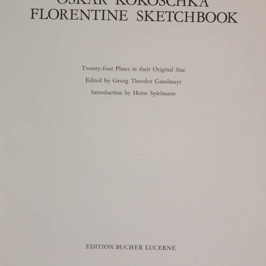 Florentine sketchbook. Twenty-four Plates in their Original Size. Edited by George Theodor Ganslmayr. Introduction by Heinz Spielmann.