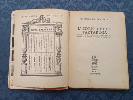 L'Eden della Tartaruga. Disegni di Enrico Sacchetti coperta e fregi di Carlo A. Petrucci. L'Eden della Tartaruga. Disegni di Enrico Sacchetti coperta e fregi di Carlo A. Petrucci.