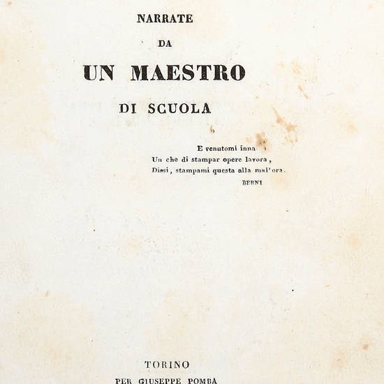 Quattro novelle narrate da un maestro di scuola. Quattro novelle narrate da un maestro di scuola.